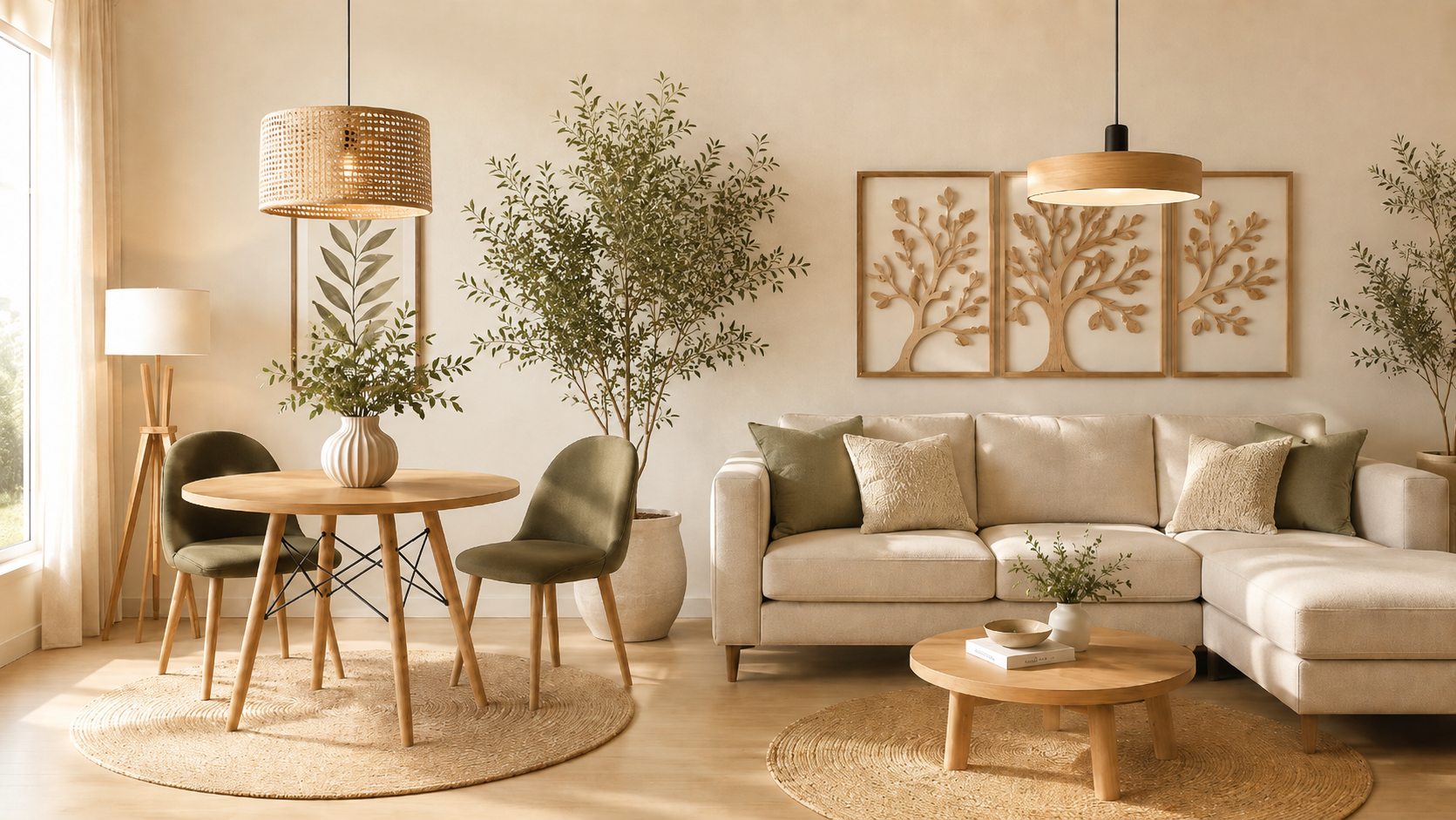 Living comedor rediseñado con criterios de arquitectura, diseño interior y Feng Shui clásico